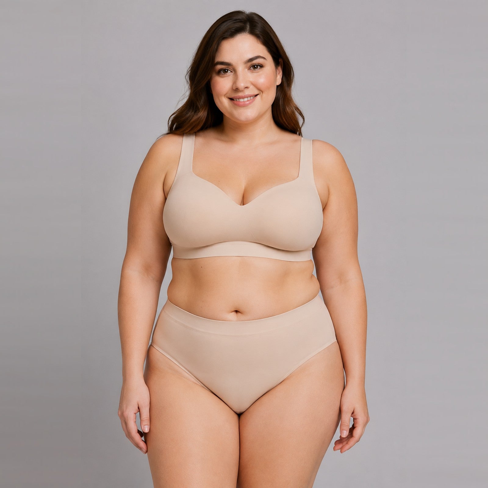 Cervly Secret Support Bra in Beige - front