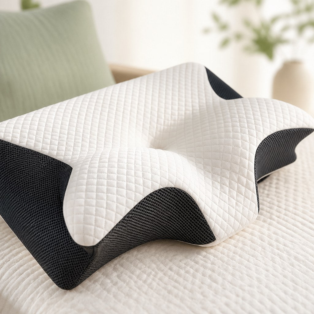 The quilted knit cover in detail