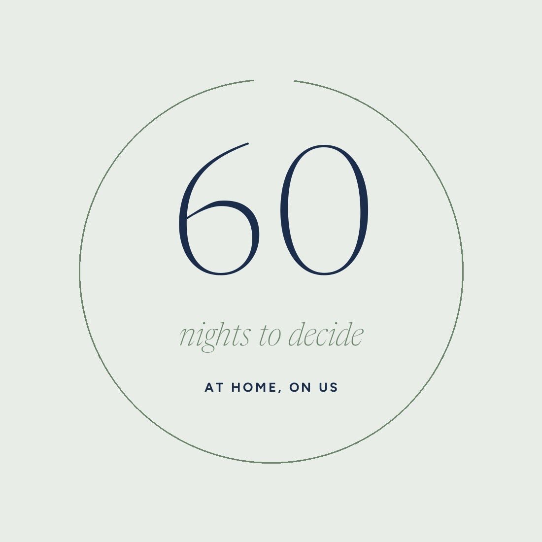 90-nights to decide, at home, on us
